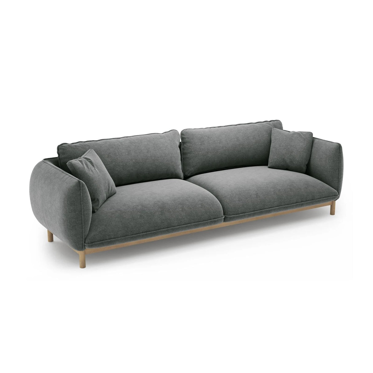 Ada 4-Sitzer Sofa aus Strukturierter Stoff (Wind 89) in Dunkelgrau, 248x101 cm – Bild 5