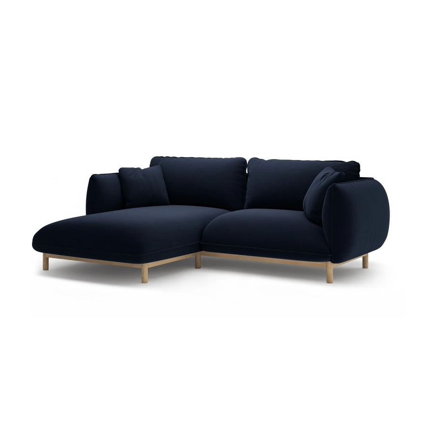 Ada Ecksofa Links aus Samt (Casino Deep Blue) in Königsblau, 220x179 cm – Bild 3