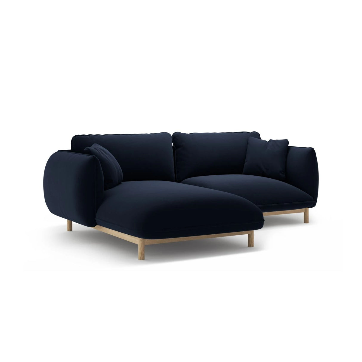 Ada Ecksofa Links aus Samt (Casino Deep Blue) in Königsblau, 220x179 cm – Bild 6