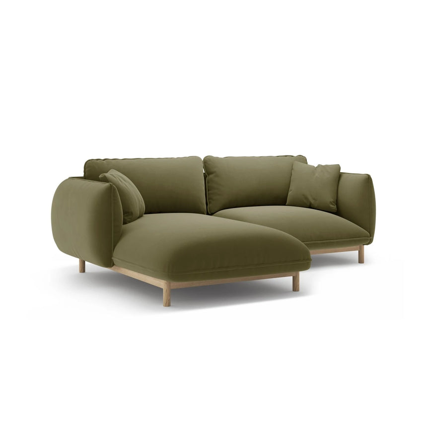 Ada Ecksofa Links aus Samt (Casino Forest) in Hellgrün, 220x179 cm – Bild 6