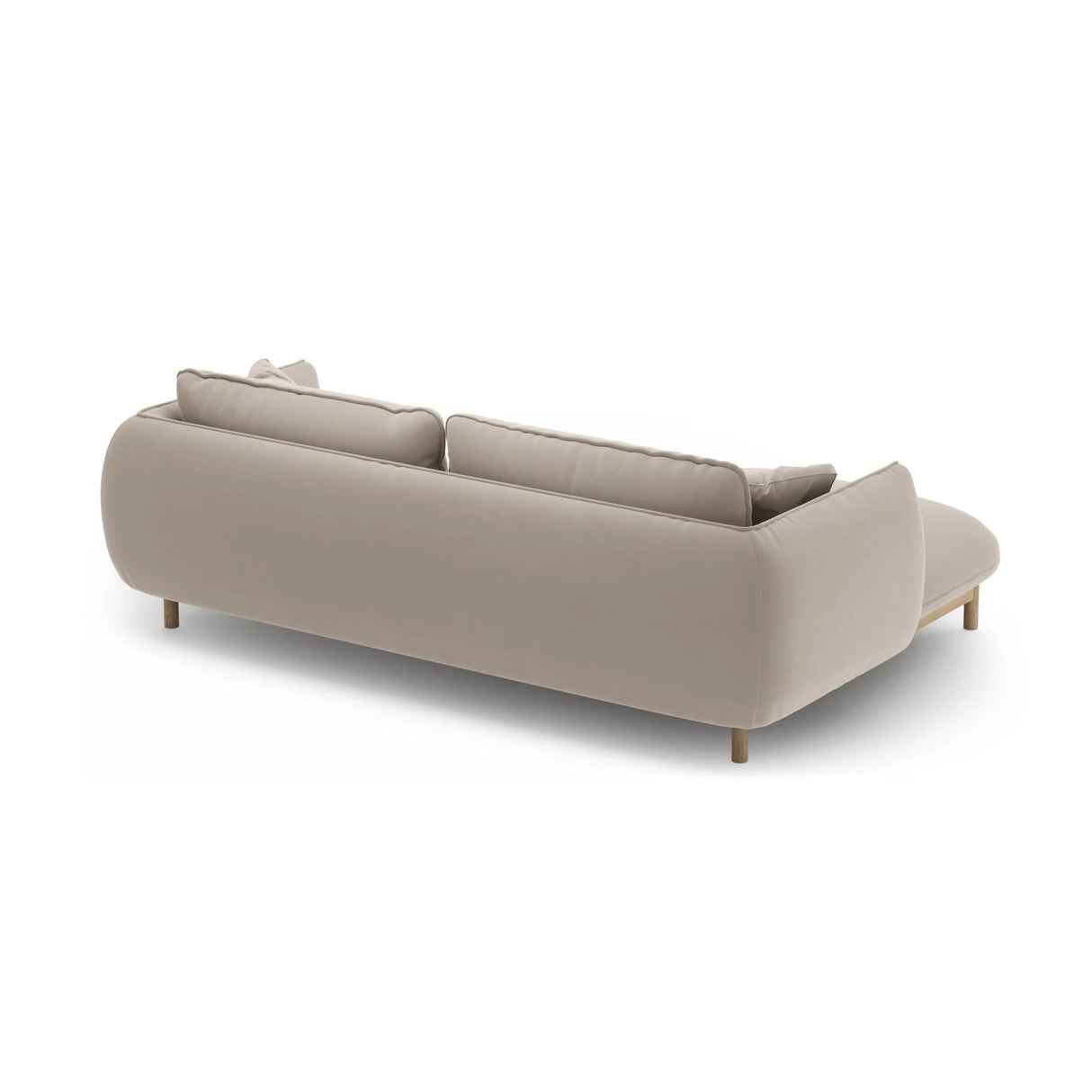 Ada Ecksofa Links aus Samt (Casino Pearl) in Leichtes Beige, 220x179 cm – Bild 4