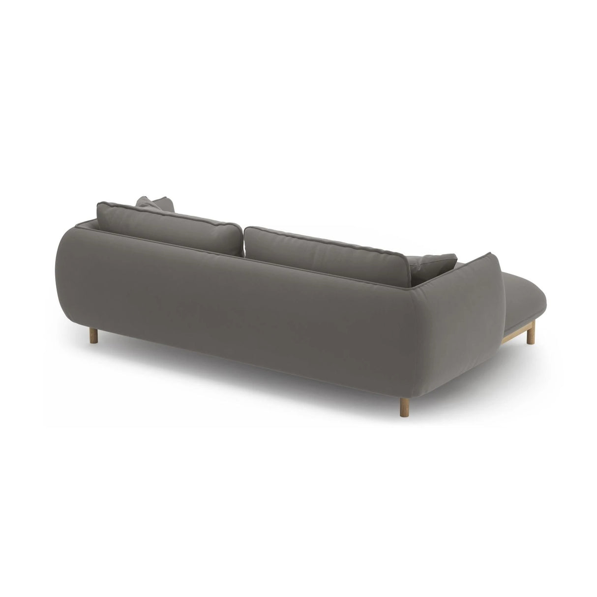 Ada Ecksofa Links aus Samt (Casino Stone) in Grau, 220x179 cm – Bild 4
