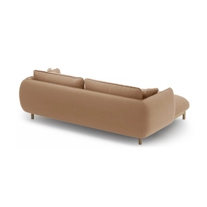 Ada Ecksofa Links aus Samt oder Strukturstoff, 220x179 cm – Bild 4