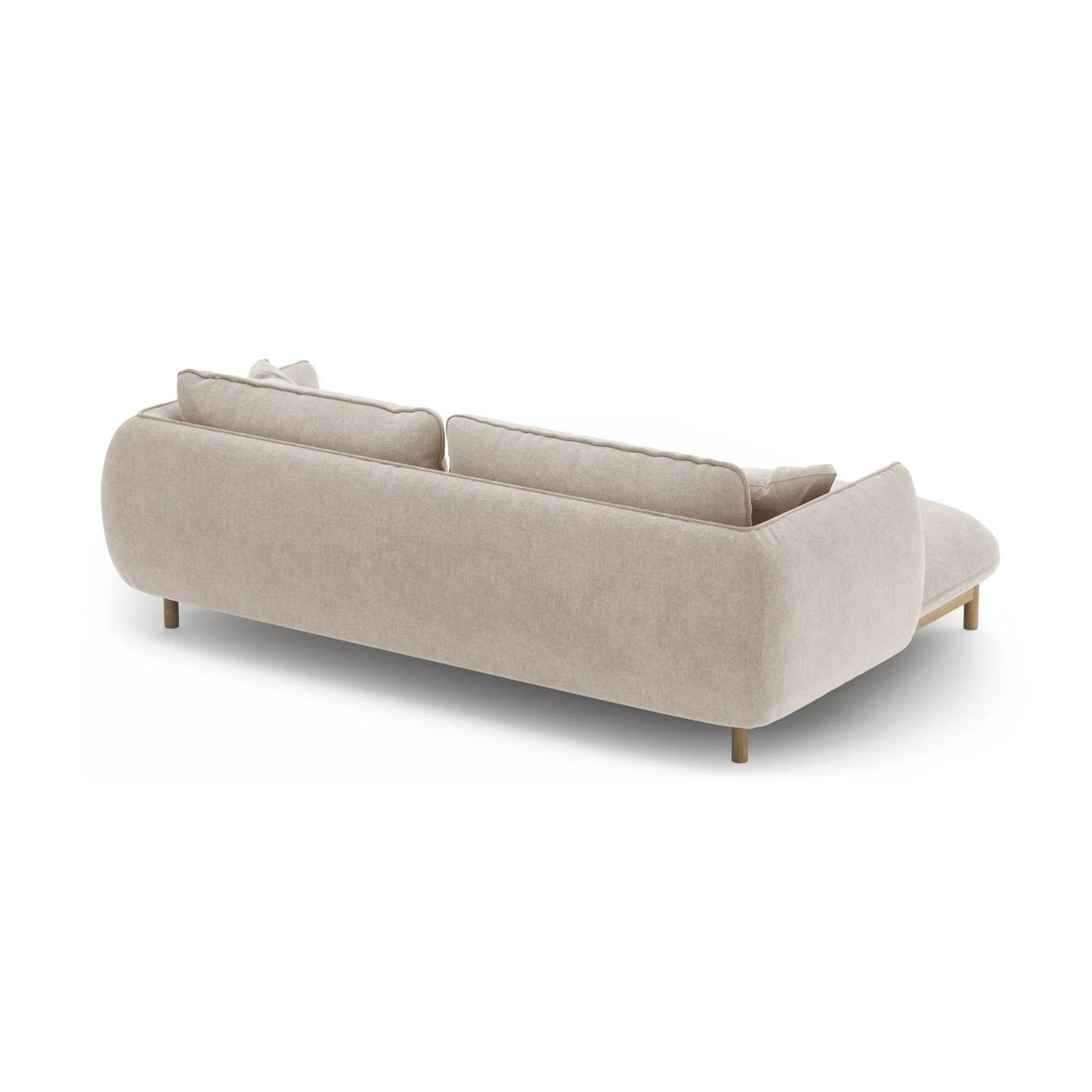 Ada Ecksofa Links aus Strukturierter Stoff (Wind 05) in Leichtes Beige, 220x179 cm – Bild 4