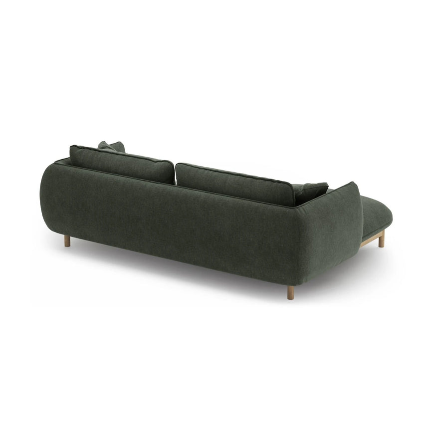 Ada Ecksofa Links aus Strukturierter Stoff (Wind 75) in Moosgrün, 220x179 cm – Bild 4