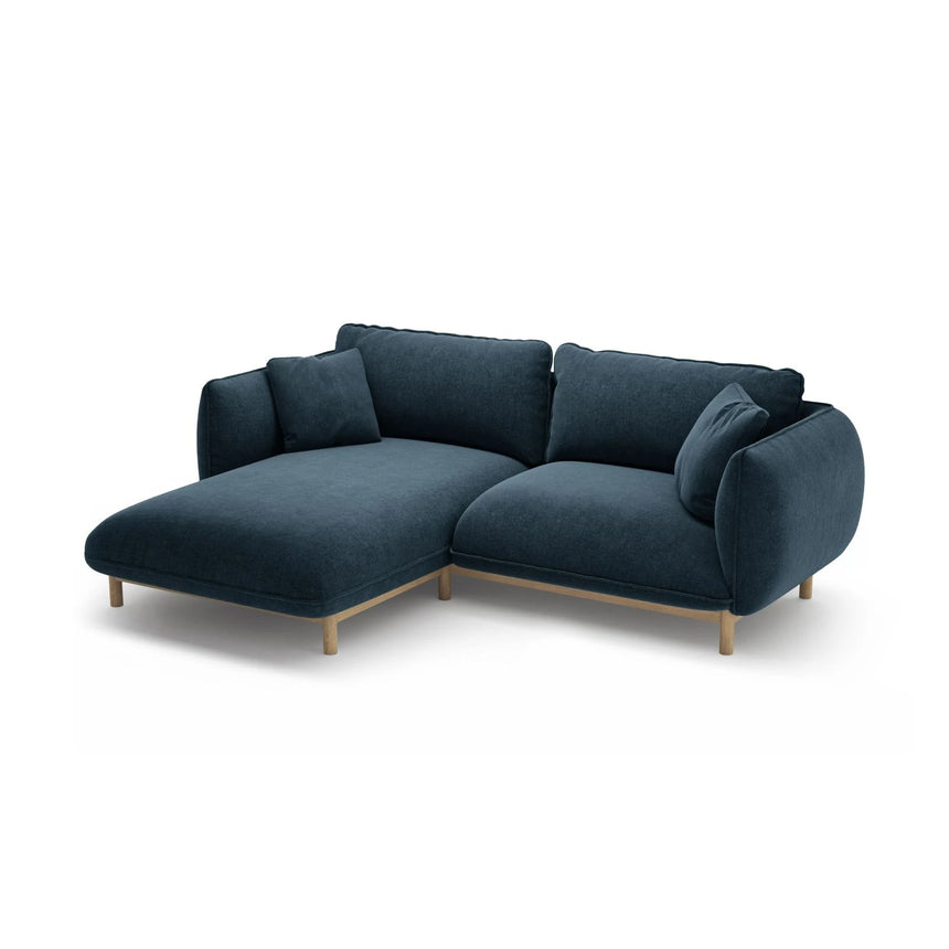 Ada Ecksofa Links aus Strukturierter Stoff (Wind 77) in Marineblau, 220x179 cm – Bild 5