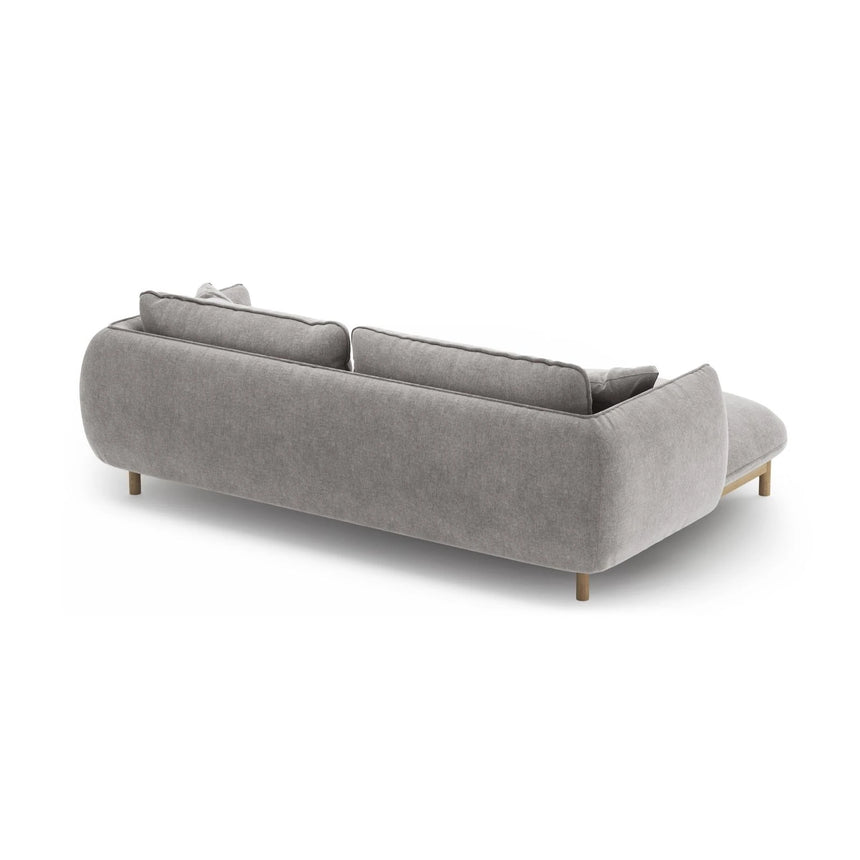 Ada Ecksofa Links aus Strukturierter Stoff (Wind 84) in Hellgrau, 220x179 cm – Bild 4