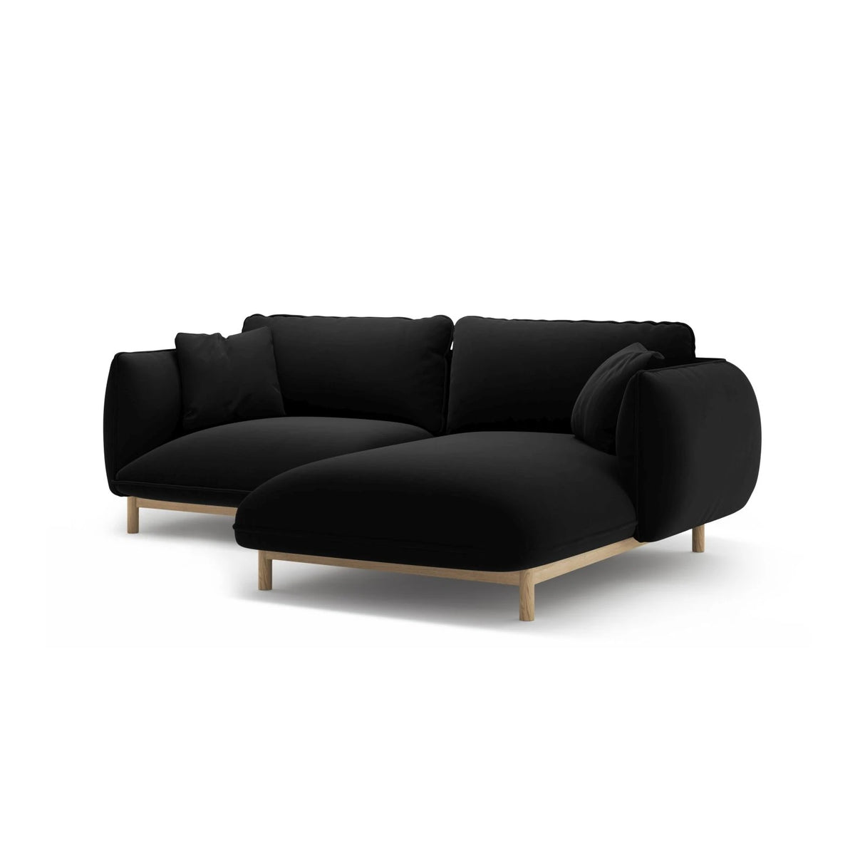 Ada Ecksofa Rechts aus Samt (Casino Black) in Schwarz, 220x179 cm – Bild 6