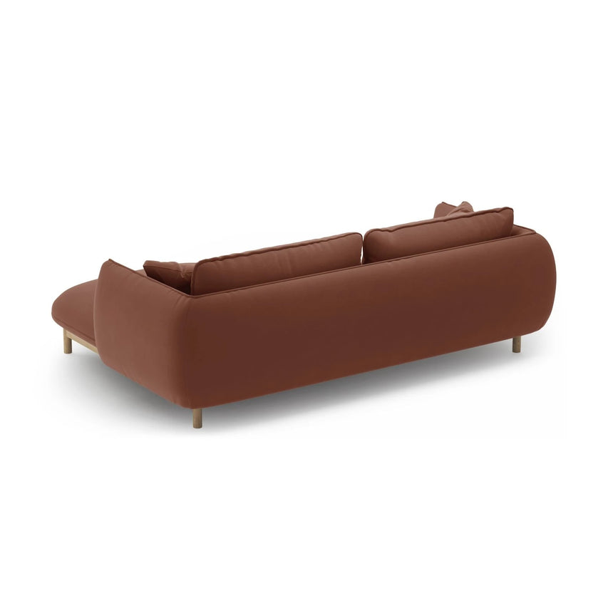 Ada Ecksofa Rechts aus Samt (Casino Cuoio) in Cuoio, 220x179 cm – Bild 4