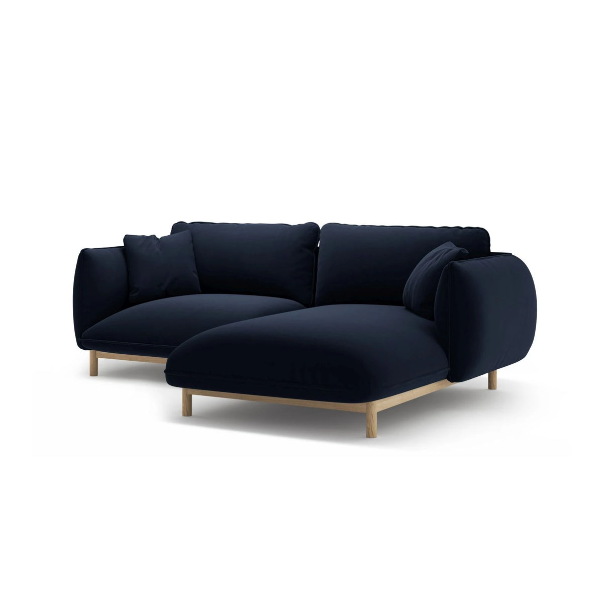 Ada Ecksofa Rechts aus Samt (Casino Deep Blue) in Königsblau, 220x179 cm – Bild 6