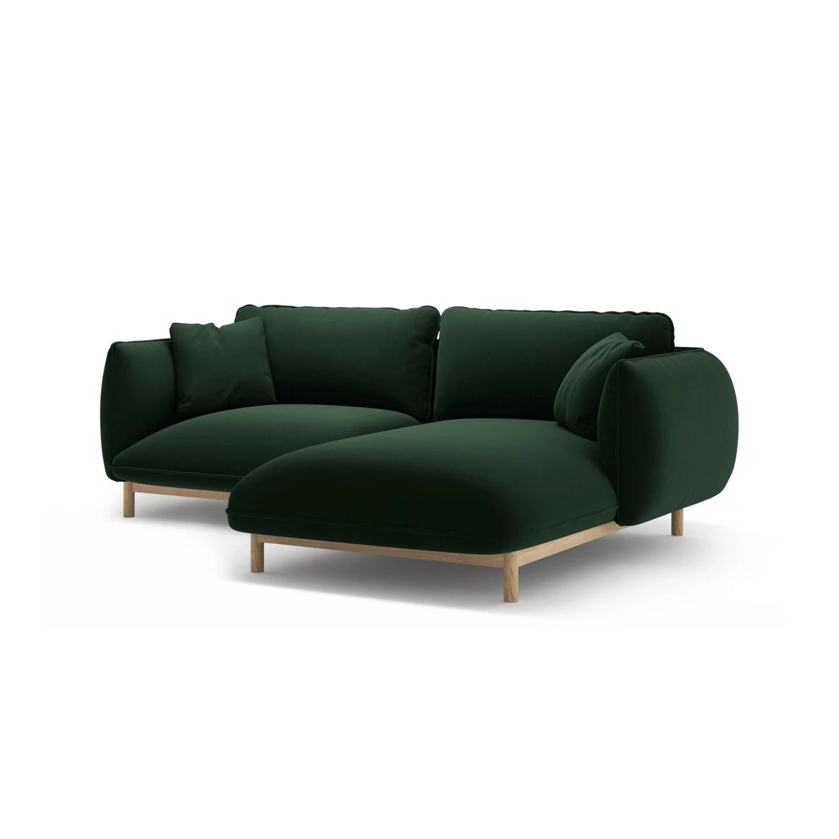 Ada Ecksofa Rechts aus Samt (Casino Deep Green) in Flaschengrün, 220x179 cm – Bild 6