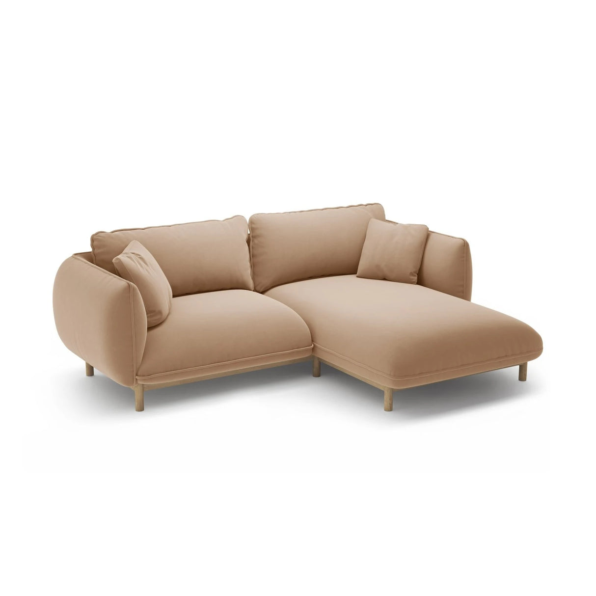 Ada Ecksofa Rechts aus Samt oder Strukturstoff, 220x179 cm – Bild 5