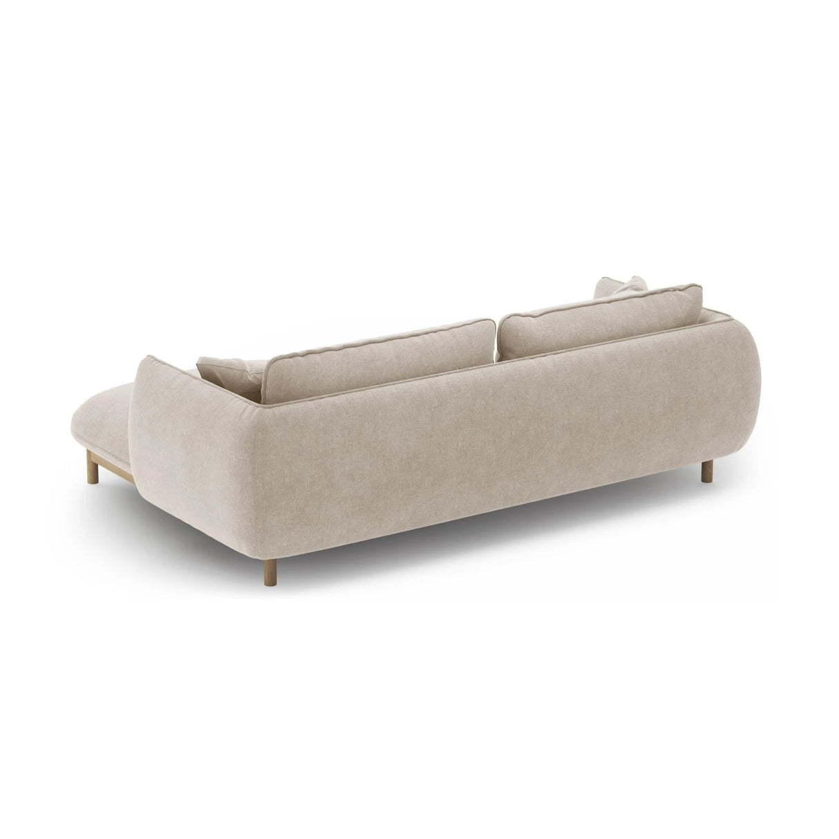 Ada Ecksofa Rechts aus Strukturierter Stoff (Wind 05) in Leichtes Beige, 220x179 cm – Bild 4