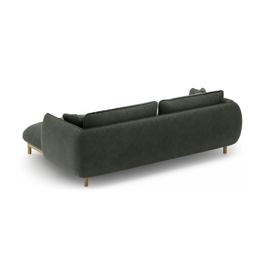 Ada Ecksofa Rechts aus Strukturierter Stoff (Wind 75) in Moosgrün, 220x179 cm – Bild 4