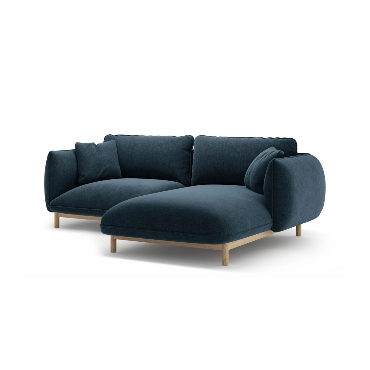 Ada Ecksofa Rechts aus Strukturierter Stoff (Wind 77) in Marineblau, 220x179 cm – Bild 6