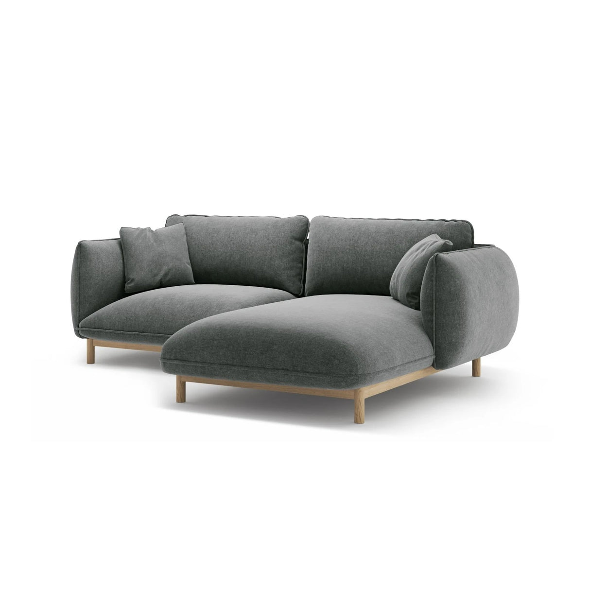 Ada Ecksofa Rechts aus Strukturierter Stoff (Wind 89) in Dunkelgrau, 220x179 cm – Bild 6