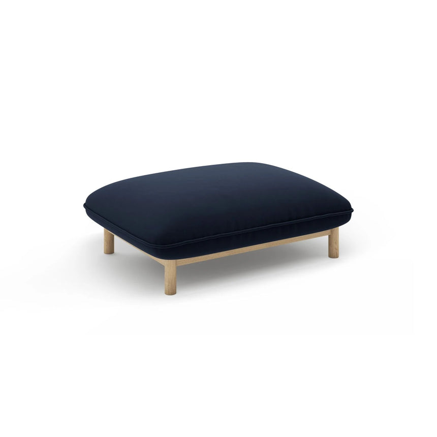 Ada Pouf aus Samt (Casino Deep Blue) in Königsblau, 95x65 cm – Bild 3