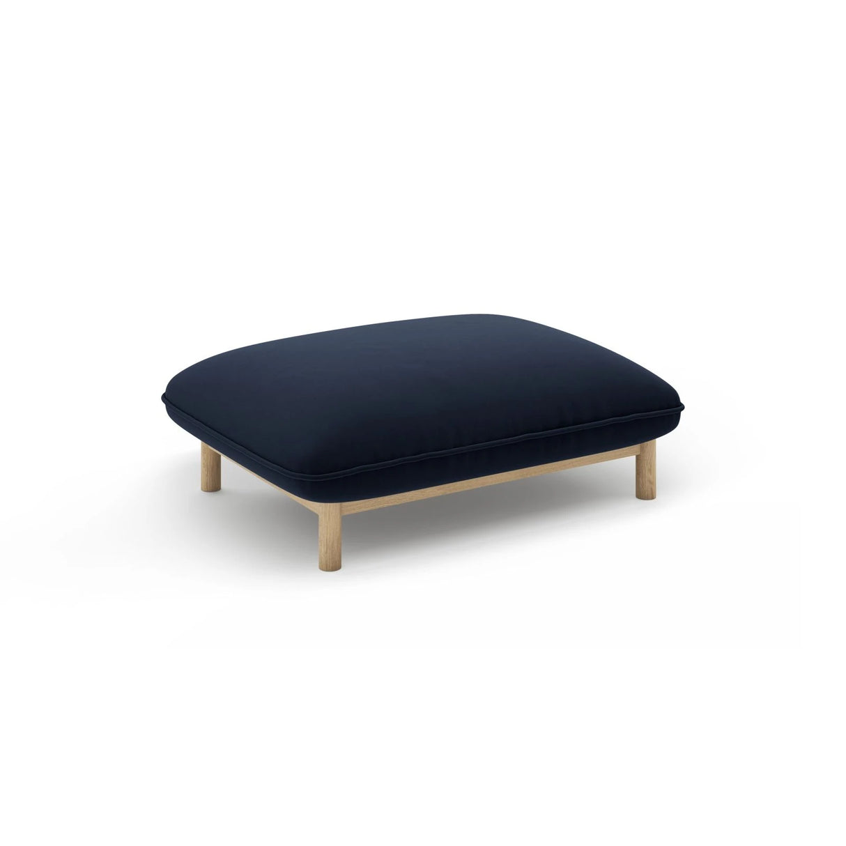 Ada Pouf aus Samt (Casino Deep Blue) in Königsblau, 95x65 cm – Bild 3