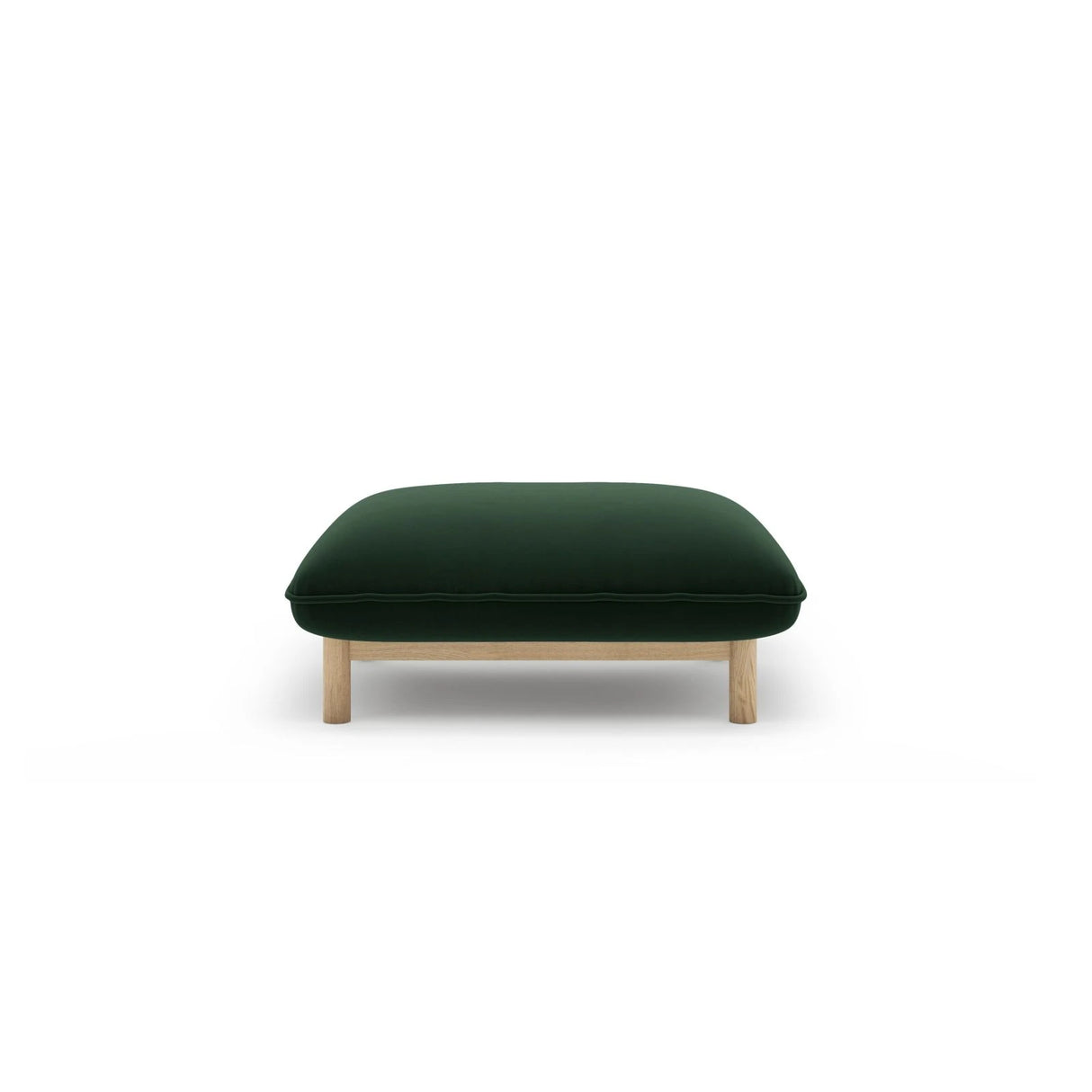Ada Pouf aus Samt (Casino Deep Green) in Flaschengrün, 80x65 cm – Bild 1