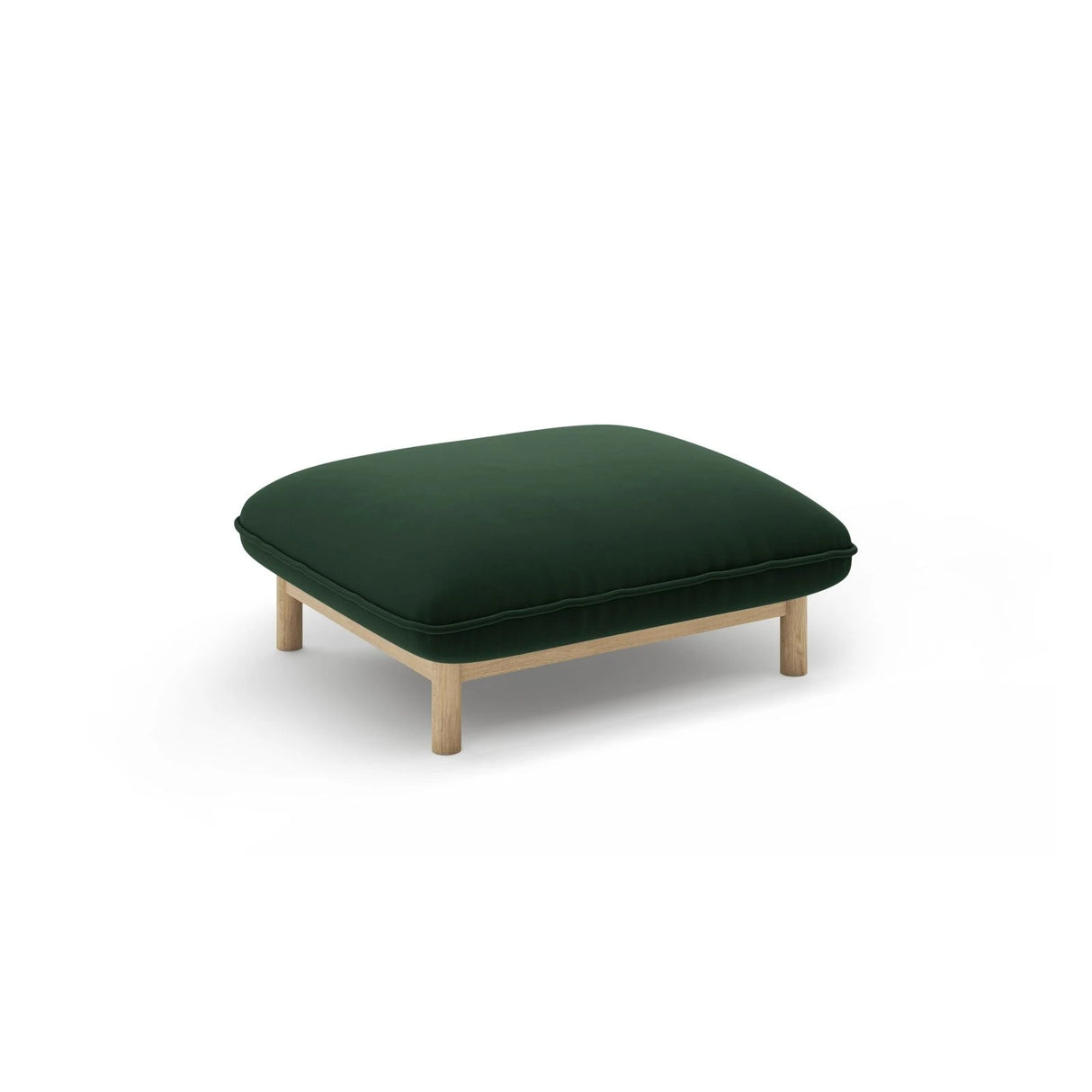Ada Pouf aus Samt (Casino Deep Green) in Flaschengrün, 80x65 cm – Bild 3