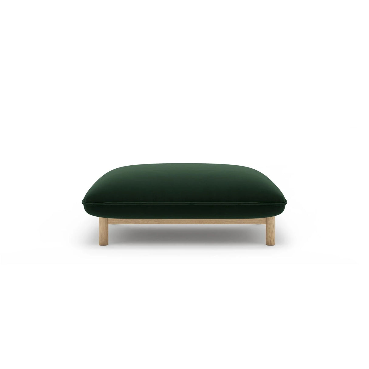 Ada Pouf aus Samt (Casino Deep Green) in Flaschengrün, 95x65 cm – Bild 1