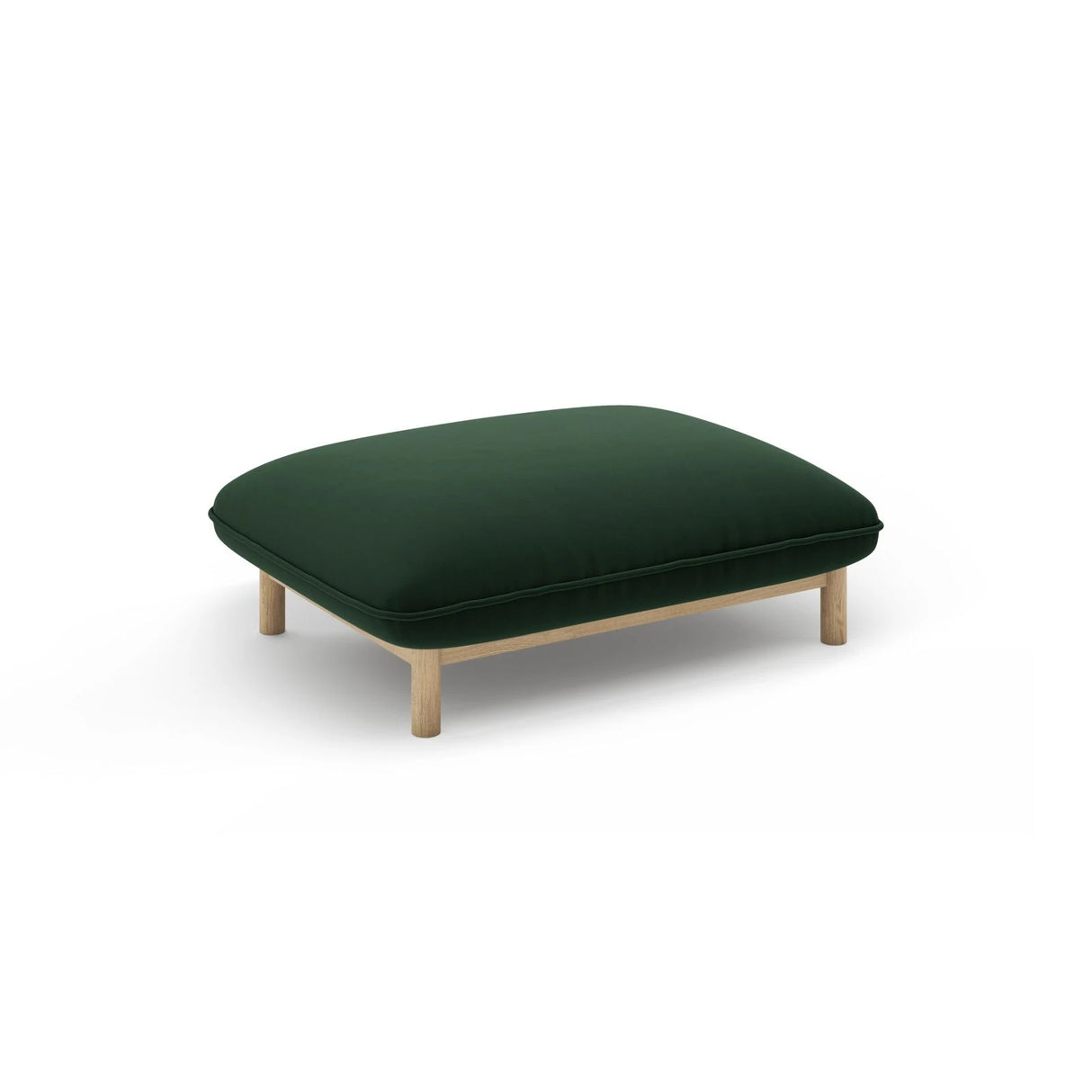 Ada Pouf aus Samt (Casino Deep Green) in Flaschengrün, 95x65 cm – Bild 3