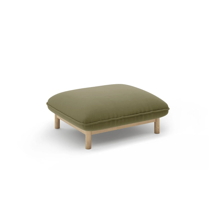 Ada Pouf aus Samt (Casino Forest) in Hellgrün, 80x65 cm – Bild 3