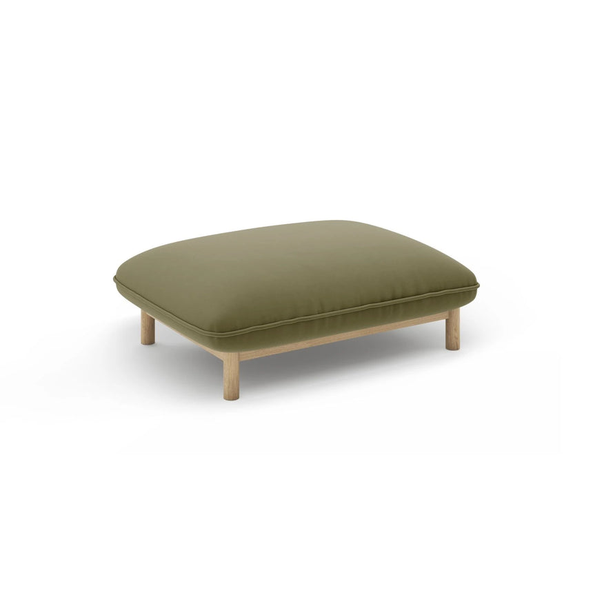 Ada Pouf aus Samt (Casino Forest) in Hellgrün, 95x65 cm – Bild 3
