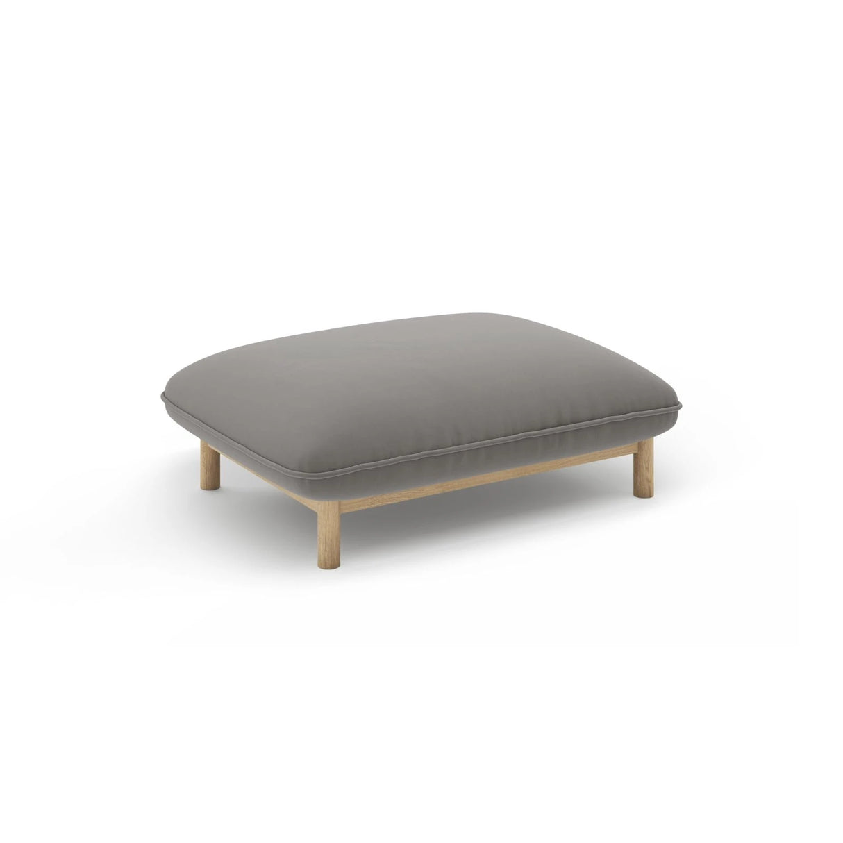 Ada Pouf aus Samt (Casino Stone) in Grau, 95x65 cm – Bild 3