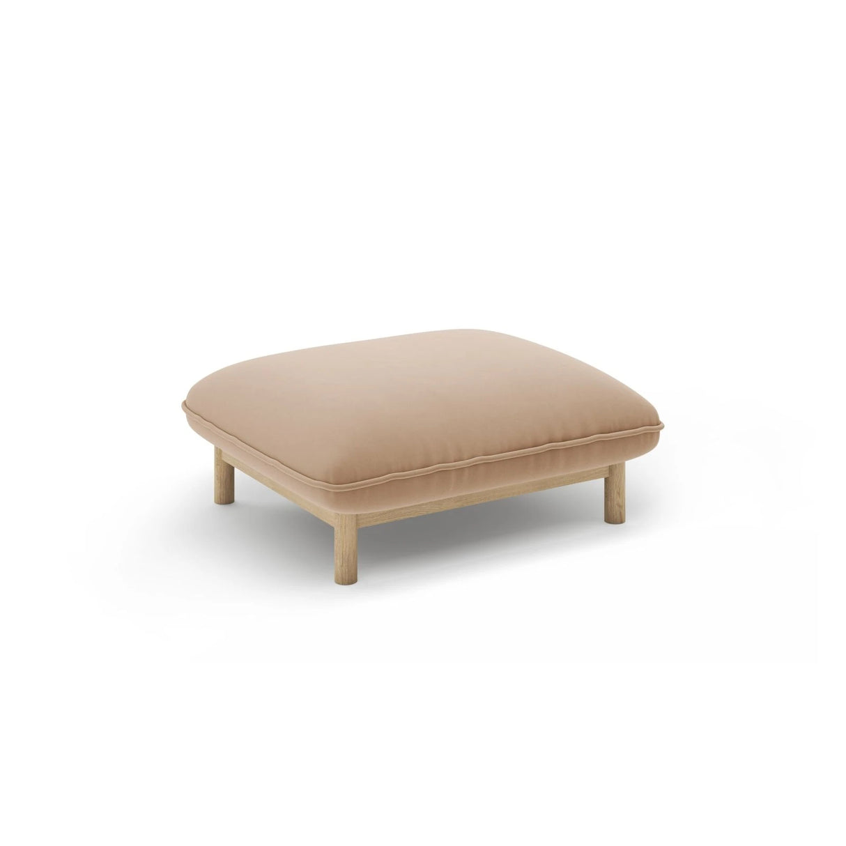 Ada Pouf aus Samt oder Strukturstoff, 80x65 cm – Bild 3