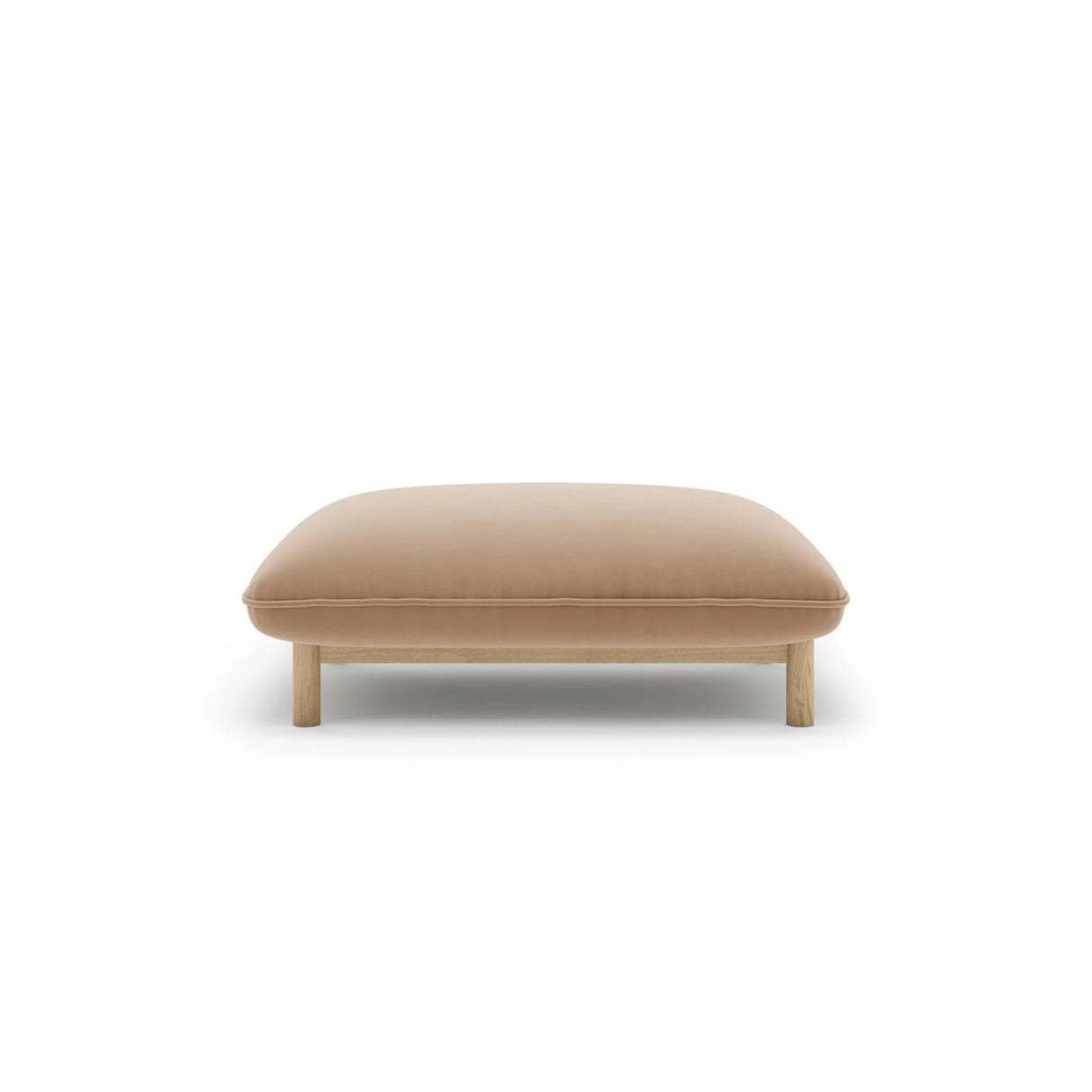 Ada Pouf aus Samt oder Strukturstoff, 95x65 cm – Bild 1