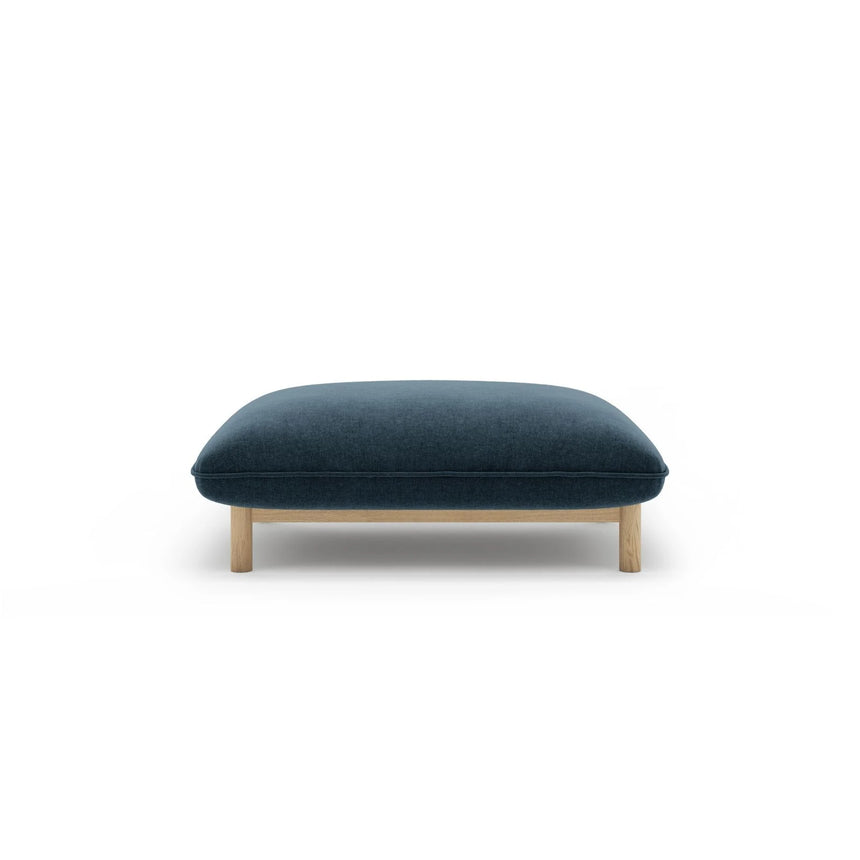 Ada Pouf aus Strukturierter Stoff (Wind 77) in Marineblau, 95x65 cm – Bild 1