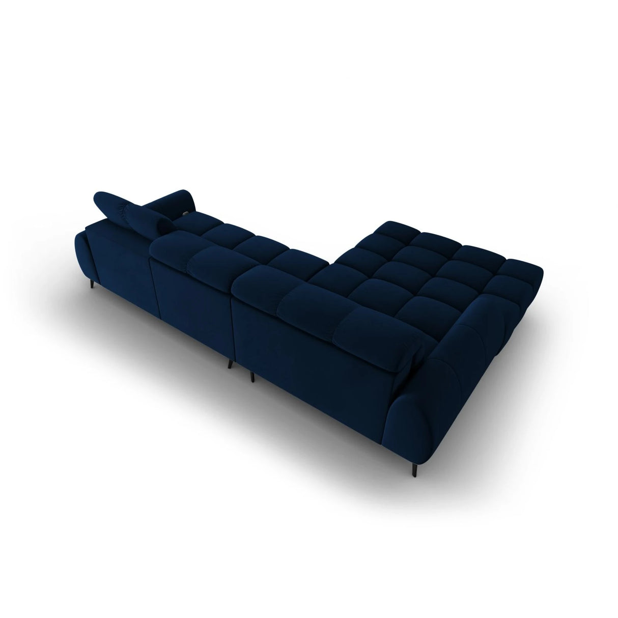 Alyse 5-Sitzer Ecksofa Links, elektrisch verstellbar, mit Bezug aus Samt (Bluvel 86) in Königsblau, 295x188 cm – Bild 8