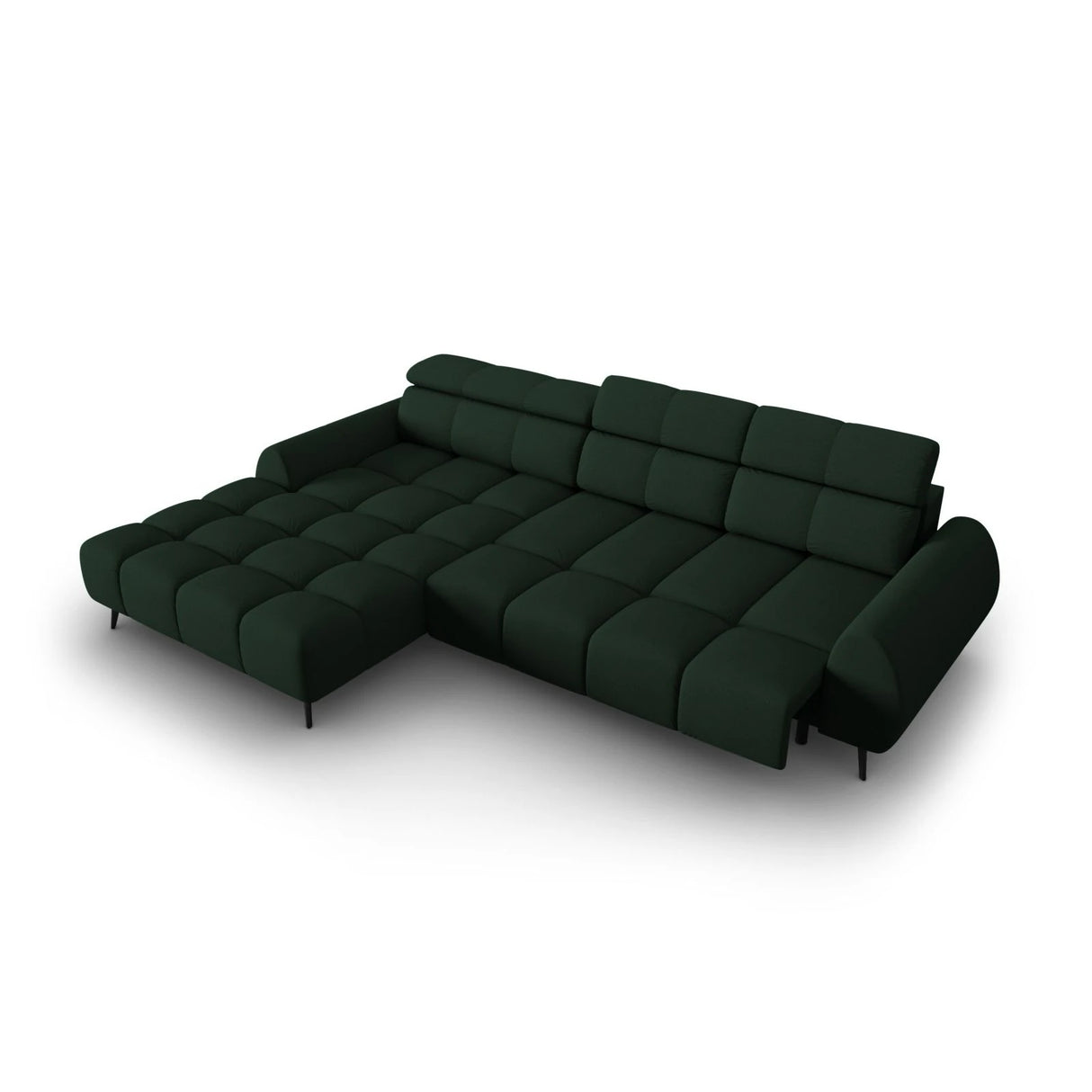 Alyse 5-Sitzer Ecksofa Links, elektrisch verstellbar, mit Bezug aus Strukturierter Stoff (Nea 78) in Dark Green, 295x188 cm – Bild 7