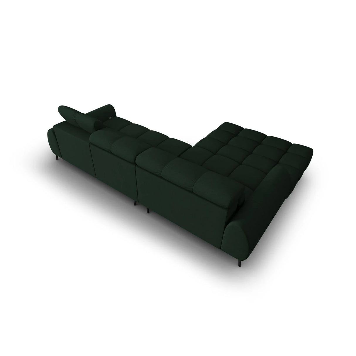Alyse 5-Sitzer Ecksofa Links, elektrisch verstellbar, mit Bezug aus Strukturierter Stoff (Nea 78) in Dark Green, 295x188 cm – Bild 8
