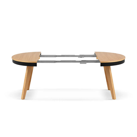 Ausziehbarer Tisch Ludia aus Eichenfurnier und Eiche, 100-200 cm - ZEN ZONE Furniture