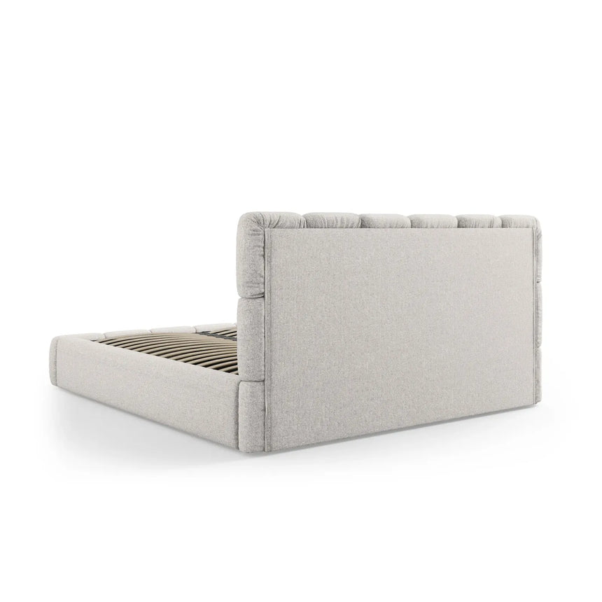 Bellis Bett mit Kopfteil und Stauraum Bezug aus Samt oder Chenille, 200x200 cm - ZEN ZONE Furniture