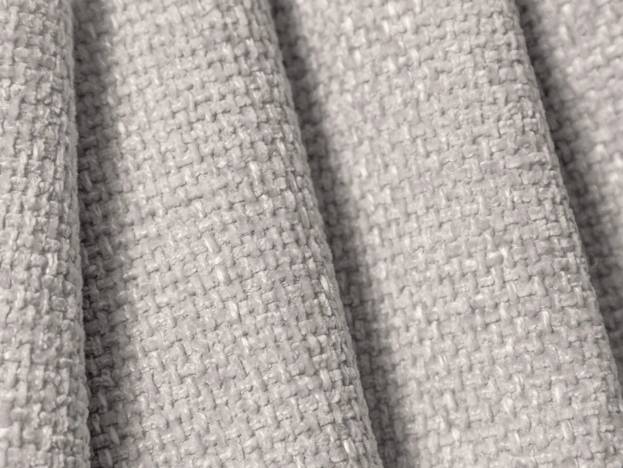 Bellis Bett mit Kopfteil und Stauraum Bezug aus Chenille (Haga06) in Hellgrau, 200x200 cm – Bild 2