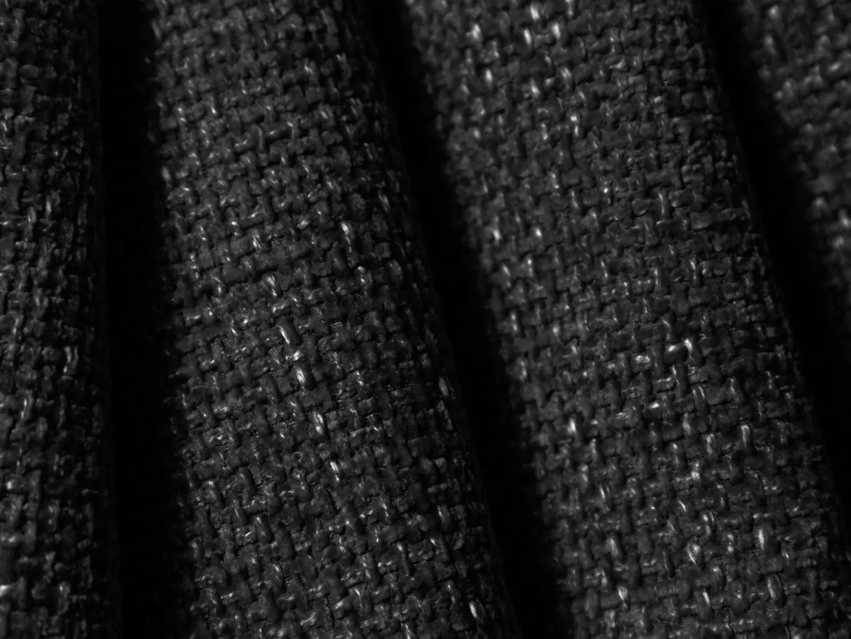 Bellis Bett mit Kopfteil und Stauraum Bezug aus Chenille (Haga19) in Schwarz, 200x200 cm – Bild 6