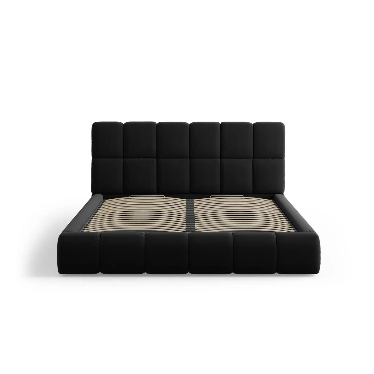 Bellis Bett mit Kopfteil und Stauraum Bezug aus Samt oder Chenille, 160x200 cm - ZEN ZONE Furniture