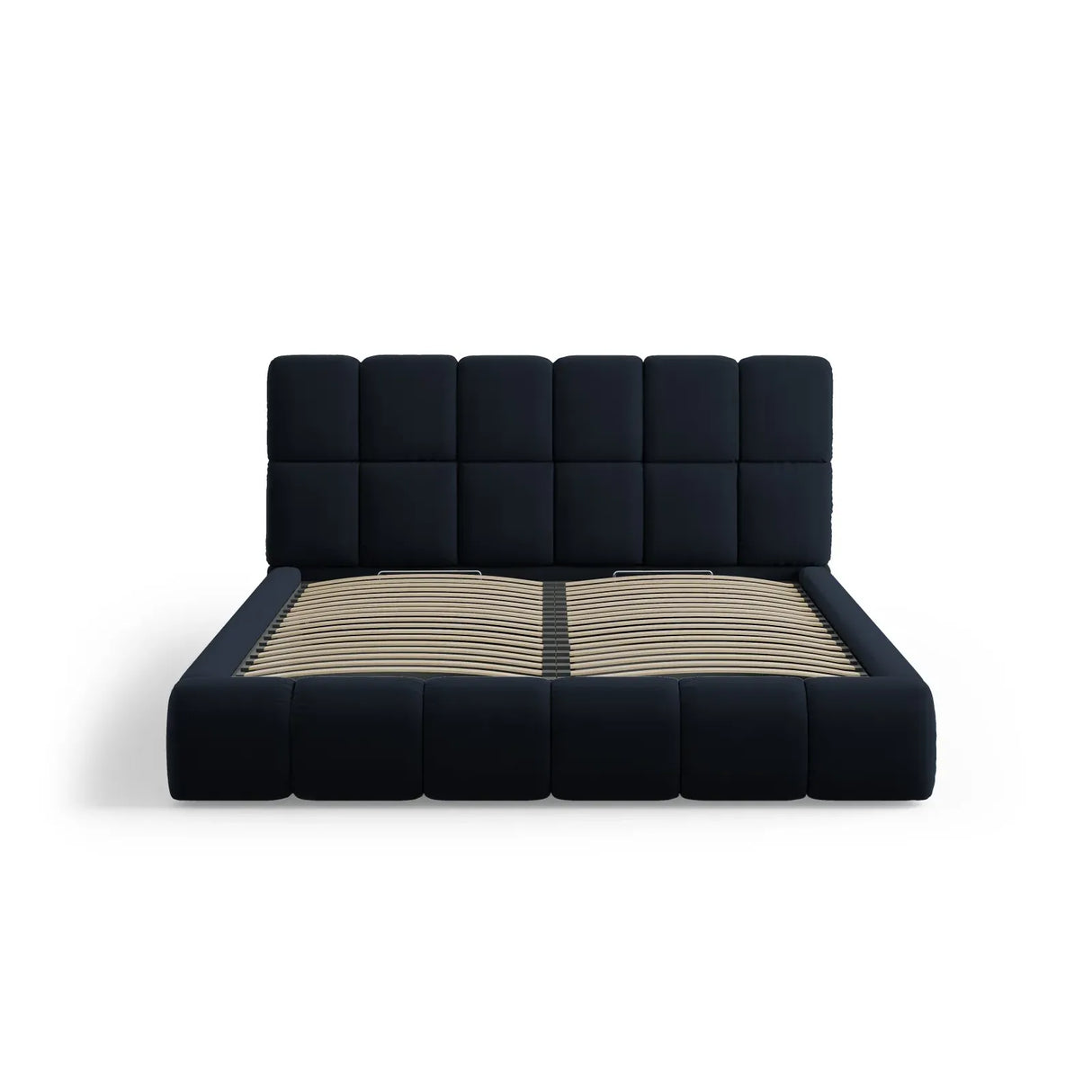 Bellis Bett mit Kopfteil und Stauraum Bezug aus Samt oder Chenille, 140x200 cm - ZEN ZONE Furniture