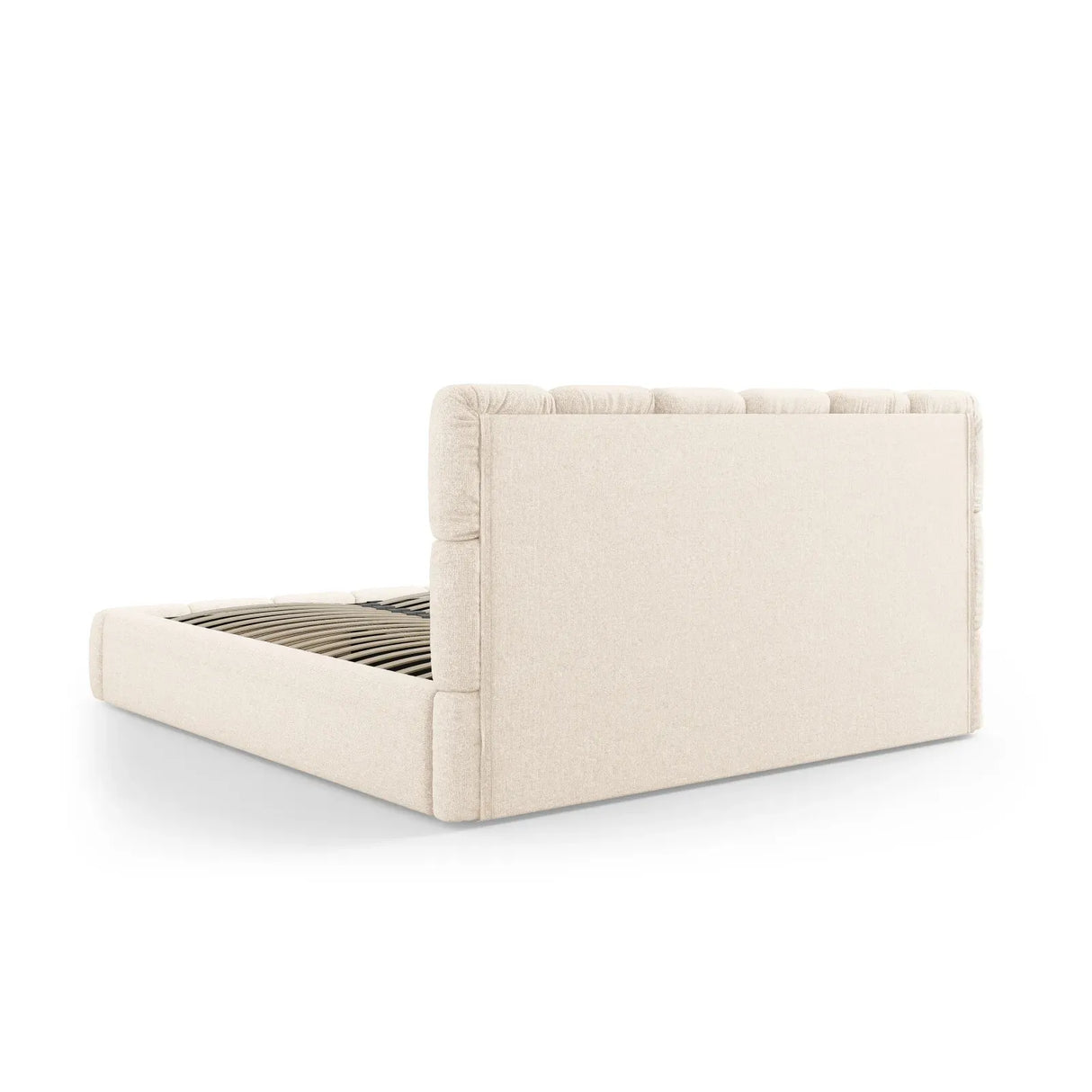 Bellis Bett mit Kopfteil und Stauraum Bezug aus Samt oder Chenille, 200x200 cm - ZEN ZONE Furniture