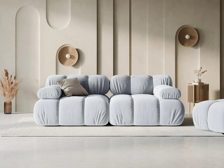Bellis Modulares 2-Sitzer Sofa 188 cm mit Samt-Bezug (Blu06) in Hellblau – Bild 2
