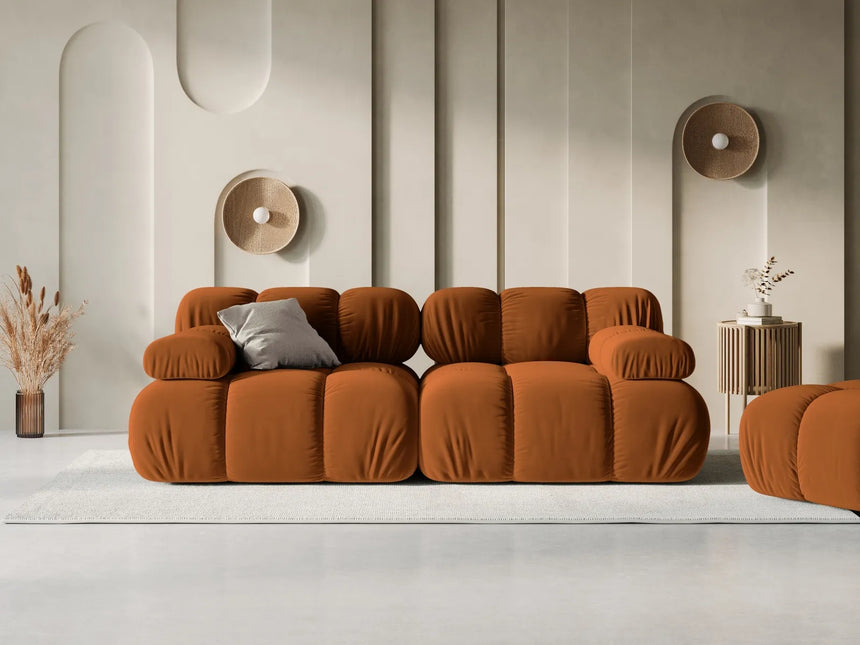 Bellis Modulares 2-Sitzer Sofa 188 cm mit Samt-Bezug (Blu4215) in Terrakotta – Bild 1