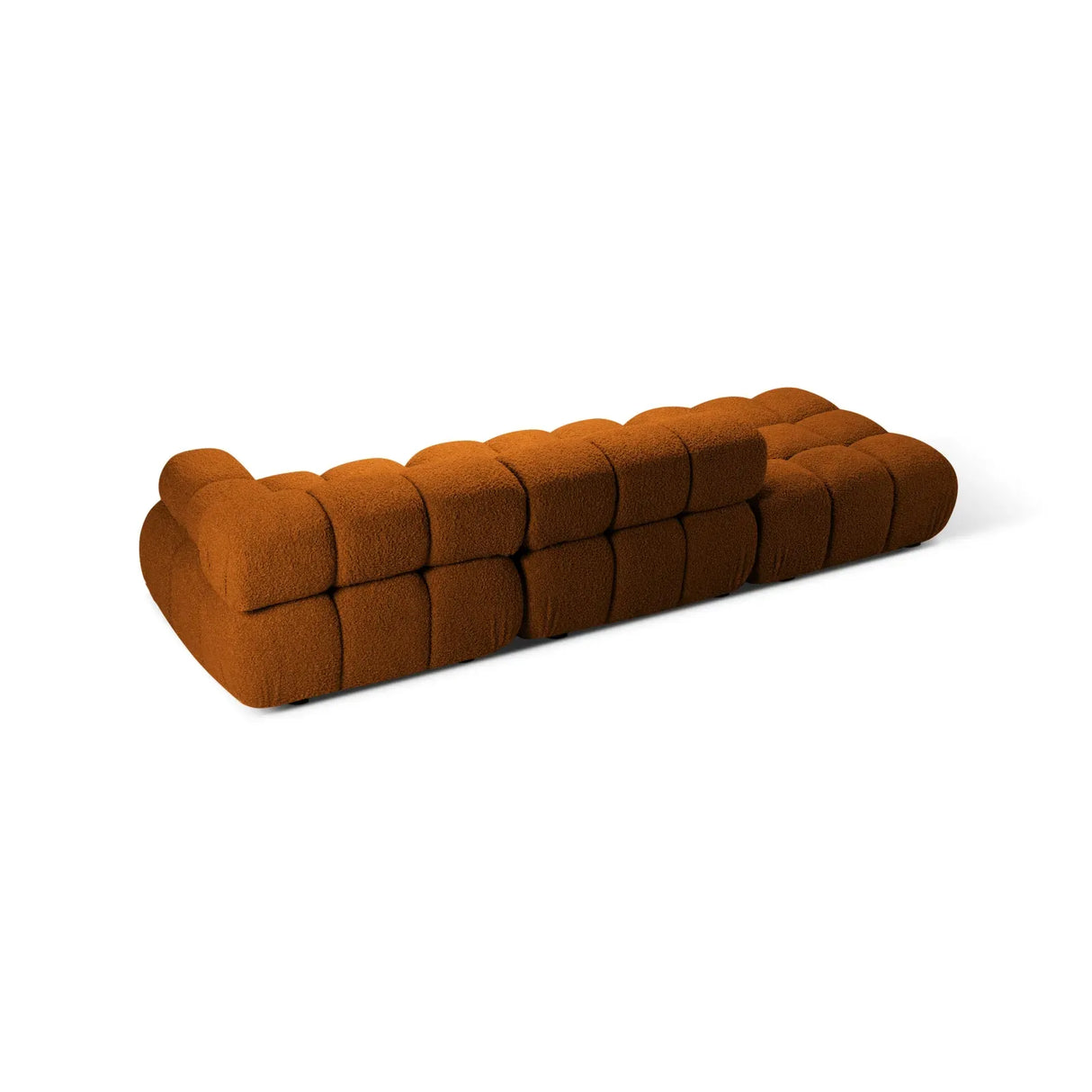 Bellis Modulares 3-Sitzer Sofa mit Pouf Links mit Boucle-Polsterung 282 cm - ZEN ZONE Furniture