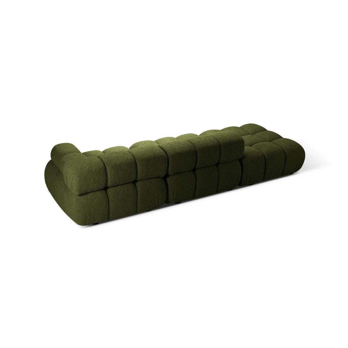 Bellis Modulares 3-Sitzer Sofa mit Pouf Links mit Boucle-Polsterung 282 cm - ZEN ZONE Furniture