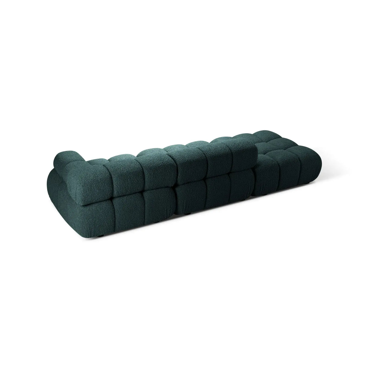Bellis Modulares 3-Sitzer Sofa mit Pouf Links mit Boucle-Polsterung 282 cm - ZEN ZONE Furniture