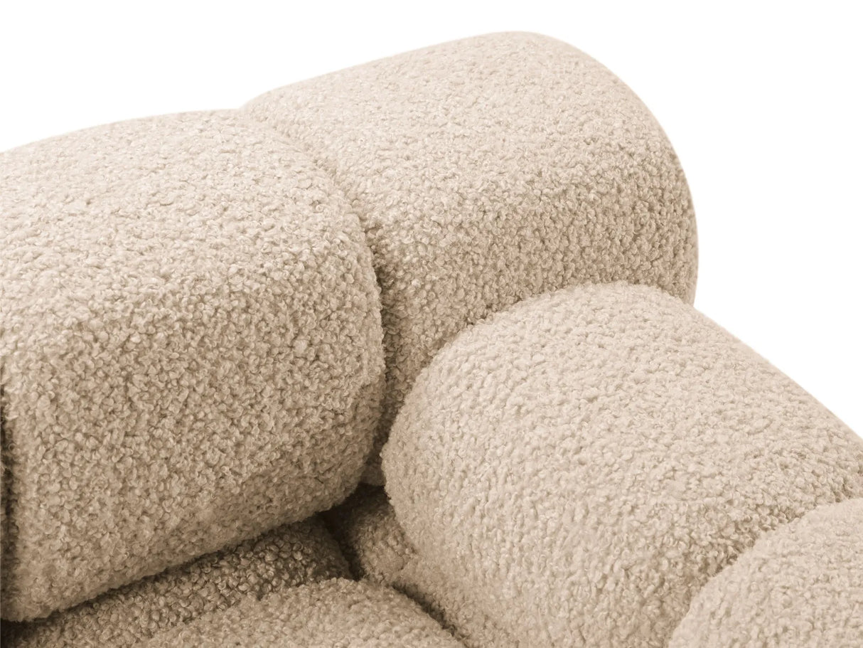 Bellis Modulares 3-Sitzer Sofa mit Pouf Links 282 cm mit Boucle-Polsterung (Rolf2) in Sand – Bild 4