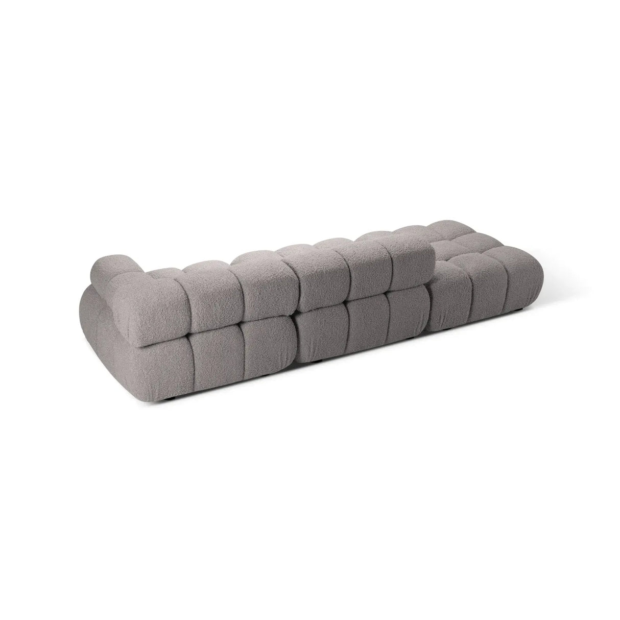 Bellis Modulares 3-Sitzer Sofa mit Pouf Links mit Boucle-Polsterung 282 cm - ZEN ZONE Furniture