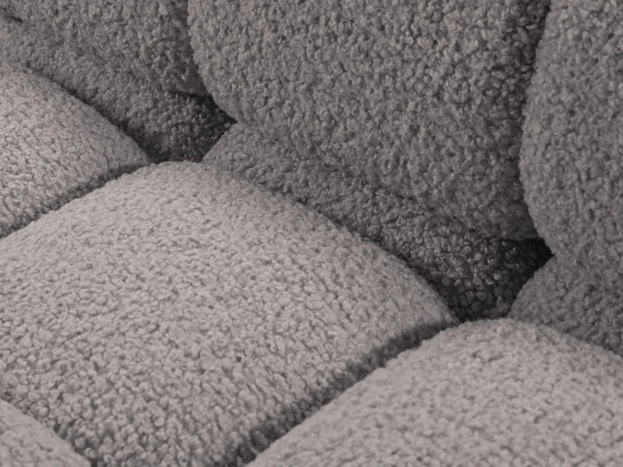 Bellis Modulares 3-Sitzer Sofa mit Pouf Links 282 cm mit Boucle-Polsterung (Rolf6) in Hellgrau – Bild 5